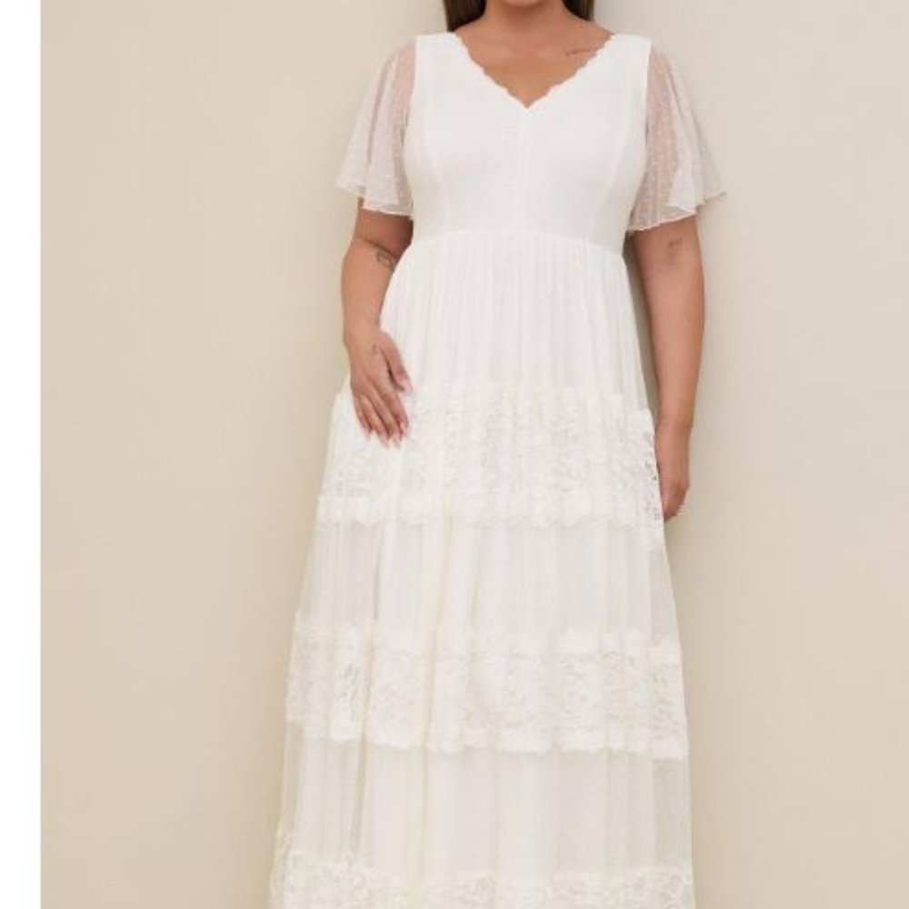 Torrid Lace A-Line Boho Wedding Dress